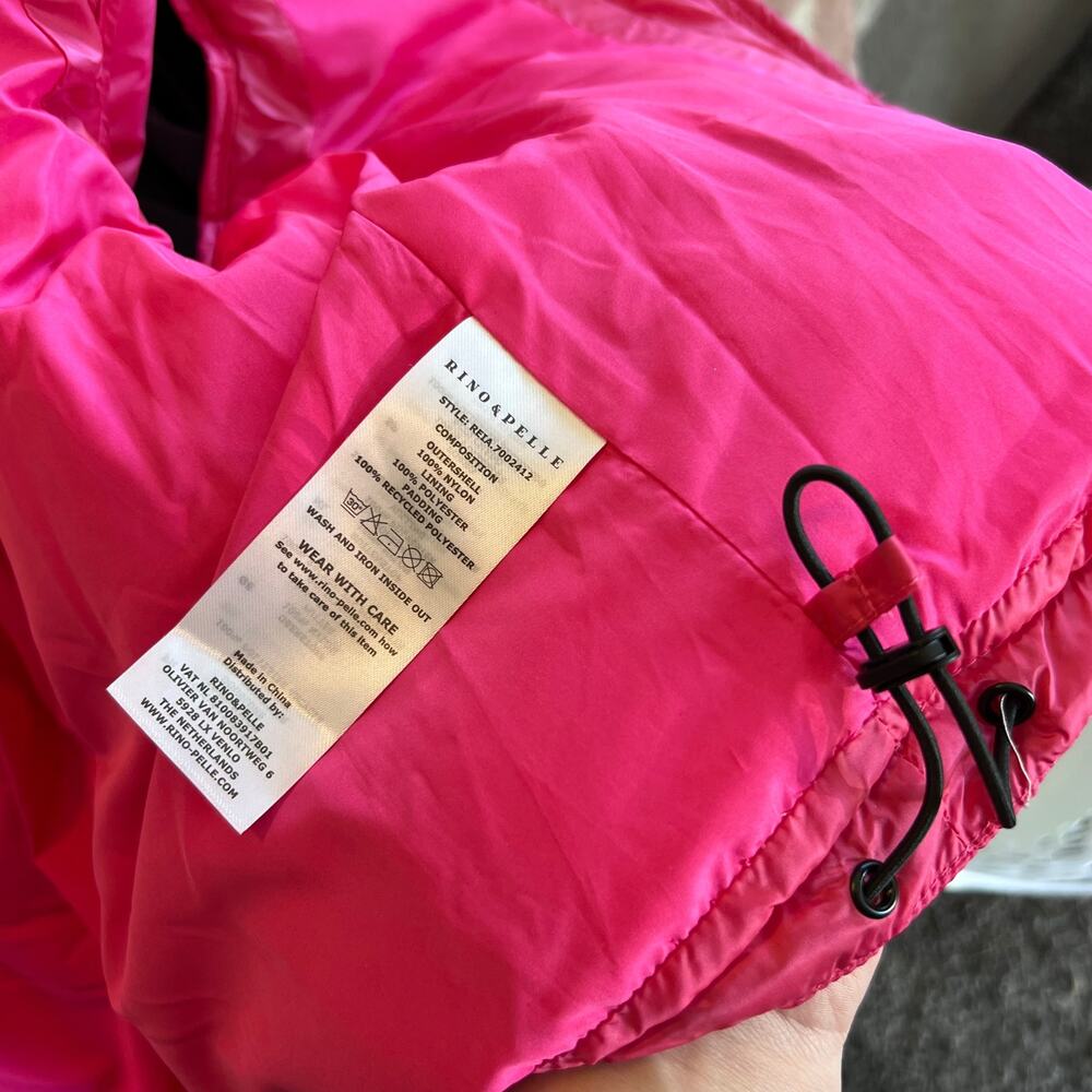 Rino & Pelle REIA Padded Gilet Hot Pink Hooded Puffer Vest Women’s UK 10 / US 6 - Picture 7 of 7